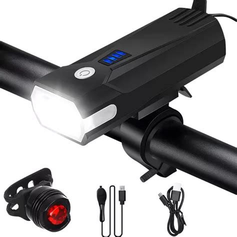 Luz Bicicleta Usb Recargable Delantera Y Traser 12000lm Meses sin interés