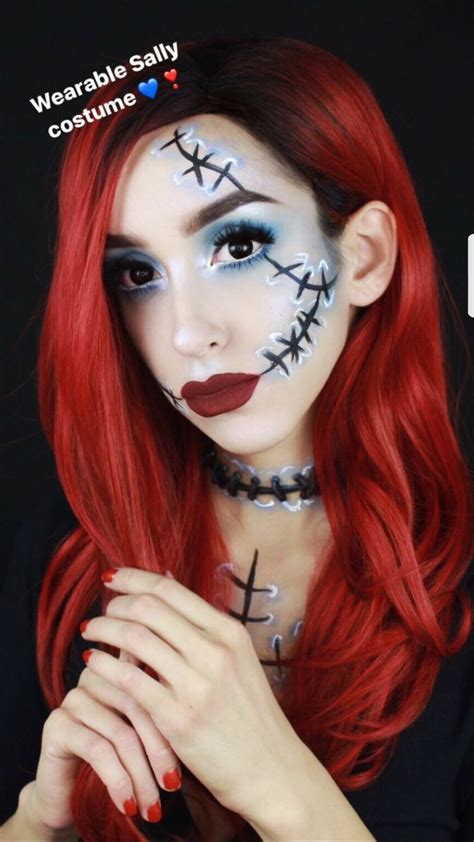 Pin By Liz Baker On Trunk Or Treat Sally Makeup Halloween Makeup