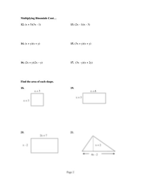 Solution Multiplying Binomials Practice Quiz Studypool Worksheets