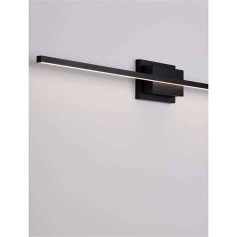 Kinkiet podłużny minimalistyczny Baris LED 120 5cm czarny