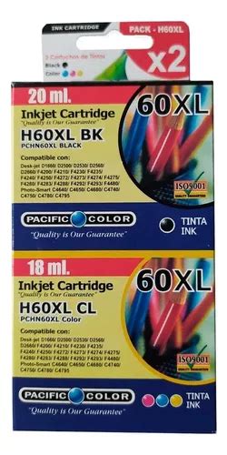 Pack Tintas Hp Alternativo Negro Color Xl Pacific Cuotas Sin Inter S