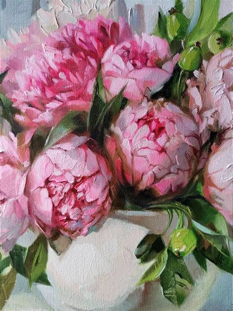 Pin By Junebug On Pink Delight Flower Art Peony Painting Flower