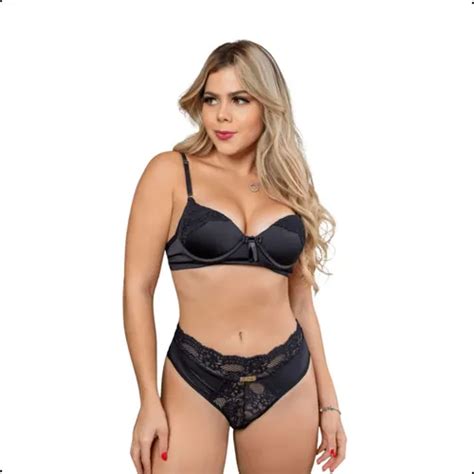 Conjunto Lingerie Sexy Calcinha E Sutiã Sensual Apaixonante MercadoLivre