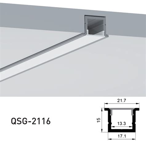 Recessed Led Strip Diffuser Aluminum Profile For 12mm Led Light Strips