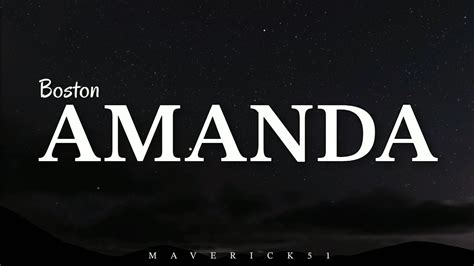 Amanda Lyrics By Boston ♪ Youtube