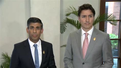 Pm Justin Trudeau And U K Pm Rishi Sunak Speak To Reporters In Bali Indonesia November 16