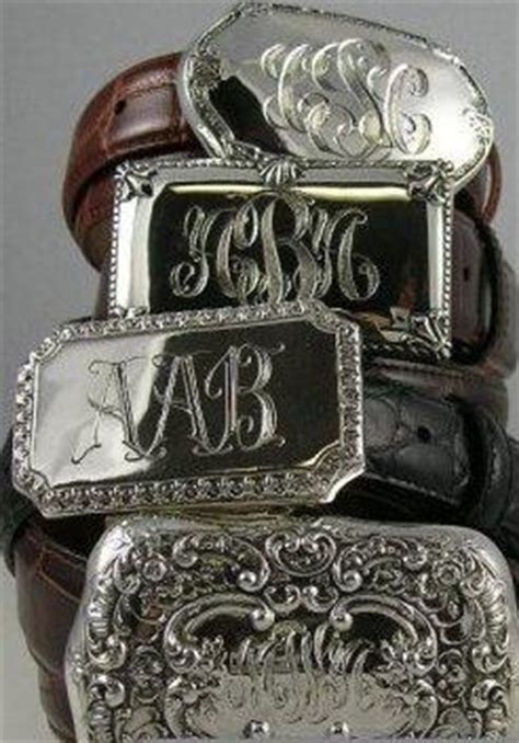 Sterling Silver Belt Buckles Are Hand Engraved With Bea