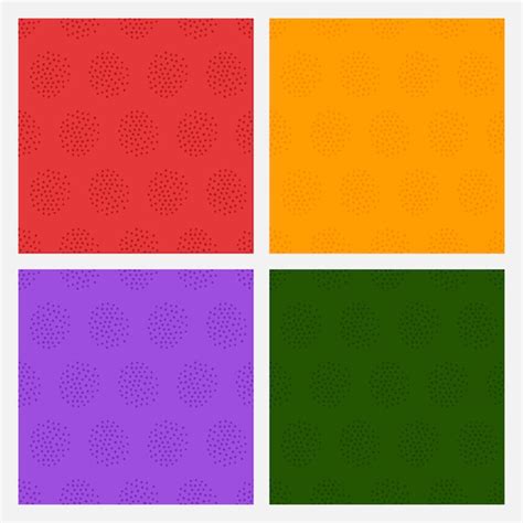Premium Vector | Set of 4 colorful seamless pattern with colorful dots