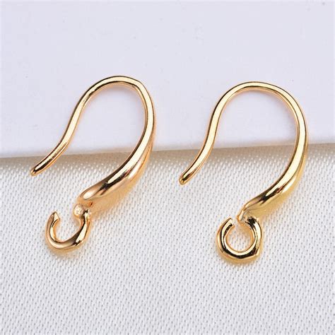 K Gold Filled Glossy Plain Earring Hooks Earing With Etsy