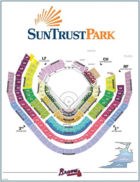 Suntrust Park Map Seating Chart Gates And Entrances In 2022