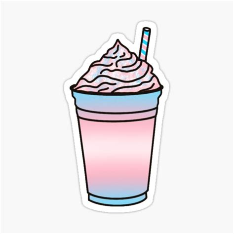 Trans Pride Frappe Sticker For Sale By Gdrawssometimes Redbubble