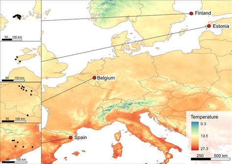 Map Of Sampling Locations Panels On The Left Show A More Detailed View