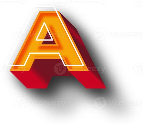 Orange D Alphabet Letter Effect Png