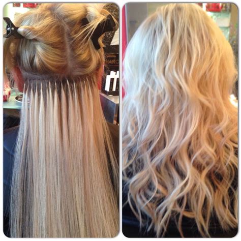 During After Application Of Great Lengths Hair Extensions Cm