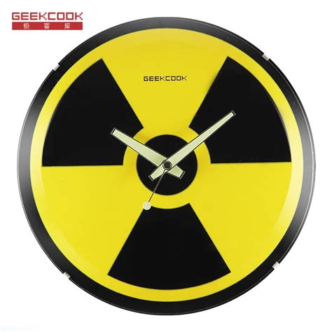 2017 New fashion Luminous Wall Clock Modern Design Nuclear Weapons Wall ...