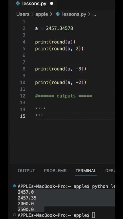 Rounding Numbers To Negative Decimal Places In Python Youtube