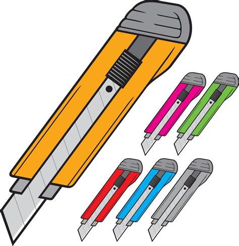 Cutter Knife In Color 3190136 Vector Art at Vecteezy