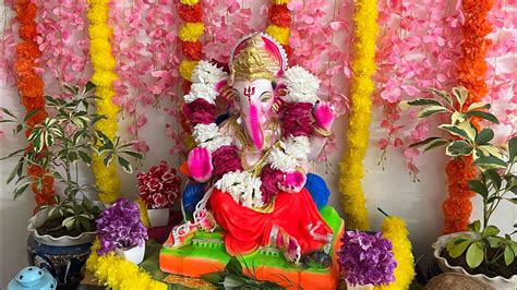 Ganapathi Bappa Moriya Bappa At Home Ganapti Puja At Home Youtube