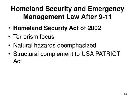 Ppt Introduction A Short History Of Homeland Security And Emergency