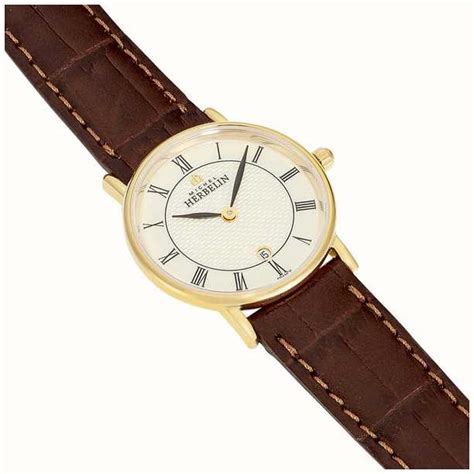 Herbelin Women S Gold Plated Classic Leather Strap P Ma First