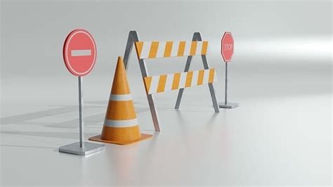 3D model road work equipment VR / AR / low-poly | CGTrader