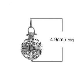 Pendentif Cage pour Perle BOLA GROSSESSE 20mm Boule de Parfum Métal