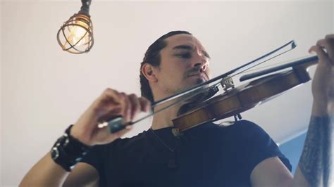 Stock Video Man Playing A Violin Indoor Animated Wallpaper