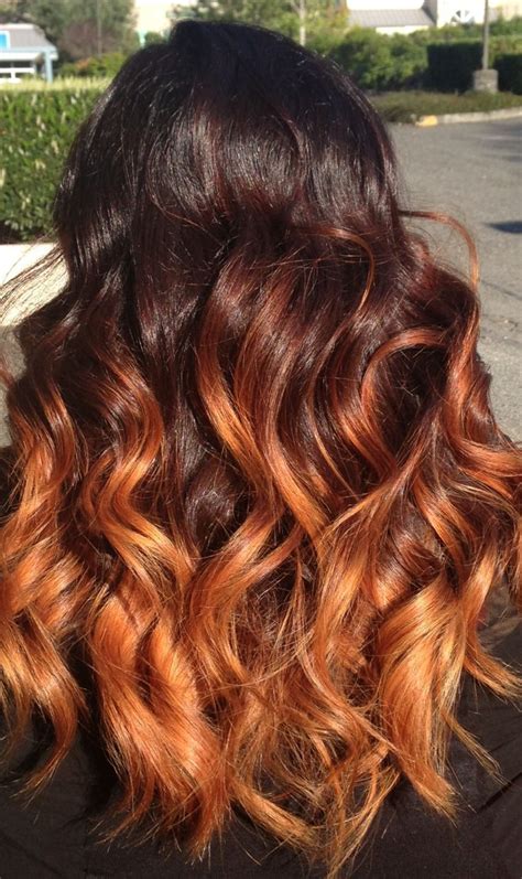 Brown Hair Fade To Orange Beautiful Want To Do This With My Hair