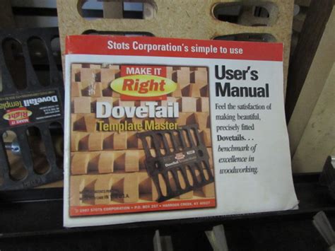 Lot Detail Dovetail Template Master