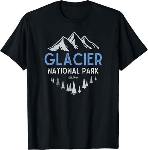 Glacier National Park T Shirt Retro Vintage Shirt Montana Clothing