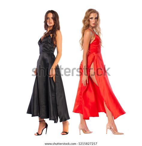 Two Sexy Blonde Brunette Models Full Stock Photo 1215827257 Shutterstock