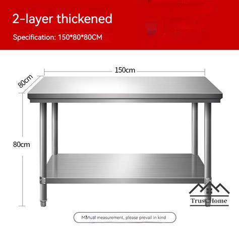 Gvw Tablemeja Stainless Steel Working Table Meja Dapur Dining Table