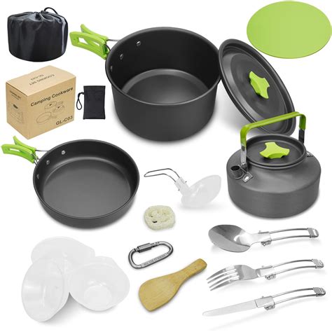 Buy Tokmali Camping Cookware Kit Portable Aluminum Outdoor Cooking Set With Camping Pot Pan