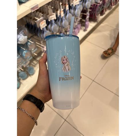 Jual Miniso X Disney Tumbler Botol Minum Free Sedotan Frozen