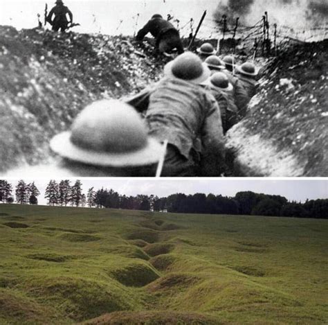 Ww1 Trench Then And Now Like A Scar It Reminds Us Of The History Of