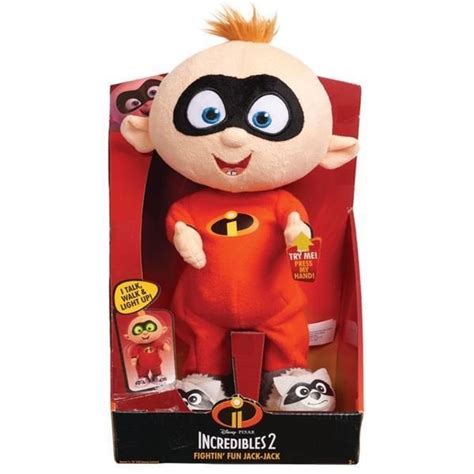 Plush Doll Toys The Incredibles Jack Jack Press Hand To Light Up Eyes