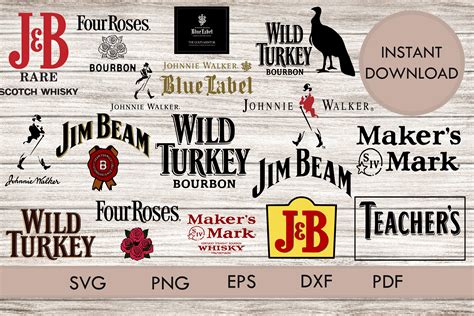 Bundle Whiskey Logo Svg Png Whiskey Bottle Cricut Silhouette Cutting ...