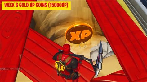 All Gold Xp Coins Locations Week 6 Good As Gold Punch Card Fortnite Chapter 2 Season 4 Youtube