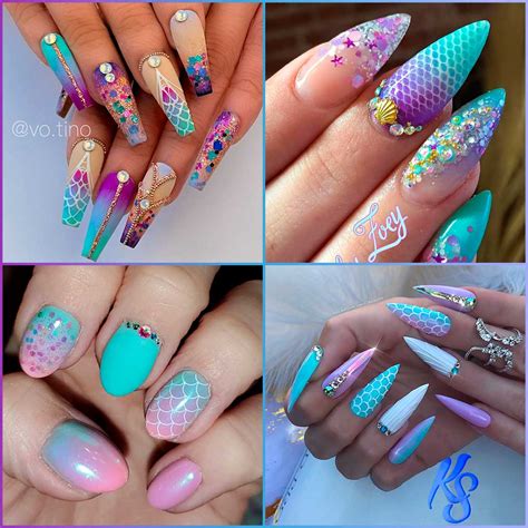 The Best Mermaid Nails To Dive Into Underwater Magic In 2023