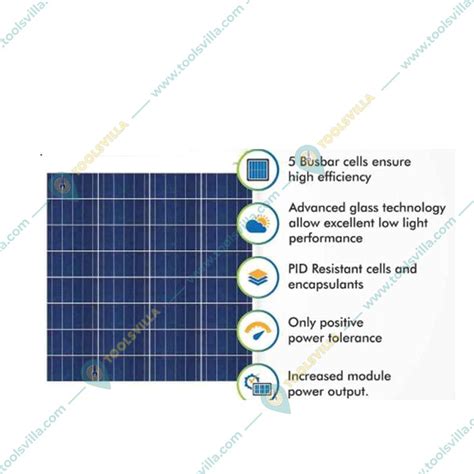 Made In India 340W Polycrystalline Solar Panel 72 Cells 24V