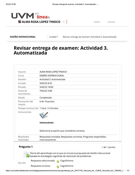 Revisar Entrega De Examen Actividad 3 Automatizada 5 2 22 10 06