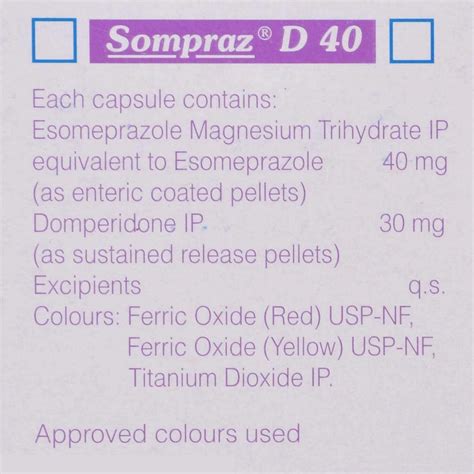 Sompraz D Capsule S Price Uses Side Effects Composition