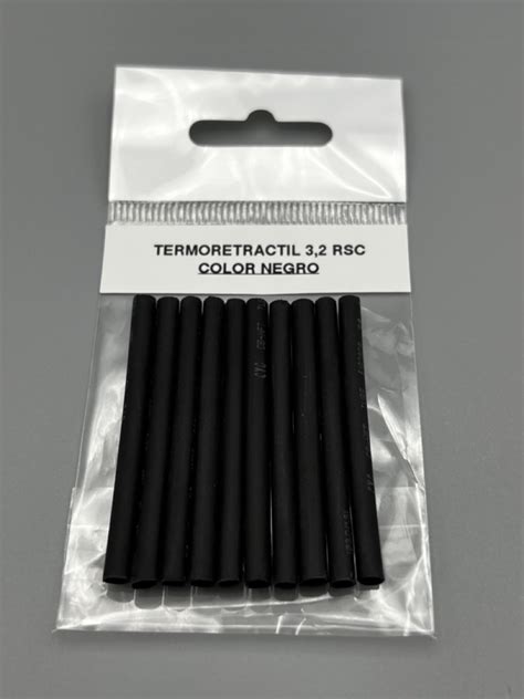 Tubo Termoretractil Negro Roberto Surfcasting