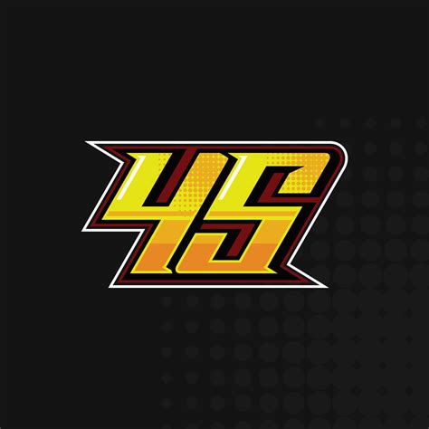 Race Number 45 Logo Design Vector 17301497 Vector Art At Vecteezy