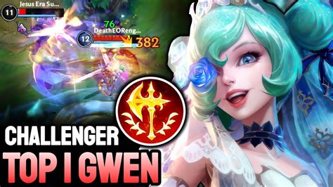 WILD RIFT GWEN TOP 1 GWEN GAMEPLAY CHALLENGER RANKED YouTube