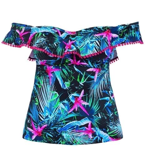 Tankini Armatures Freya Maillots Jungle Flower Black Tropical Freya