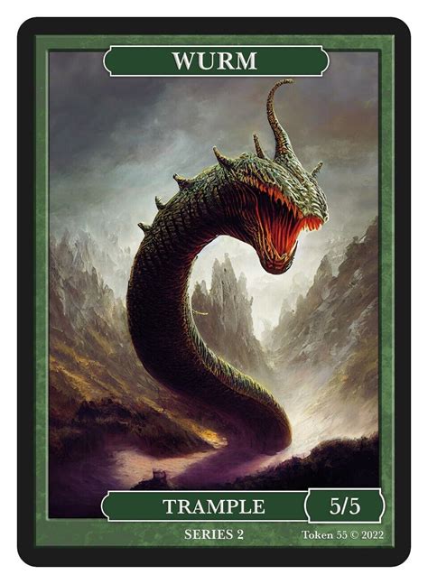 Wurm Token 5 5 Trample Givememana Tokens Series 2 Magic The Gathering