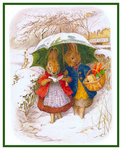 Mr And Mrs Rabbit Have A Snow Day By Beatrix Potter Orenco Etsy