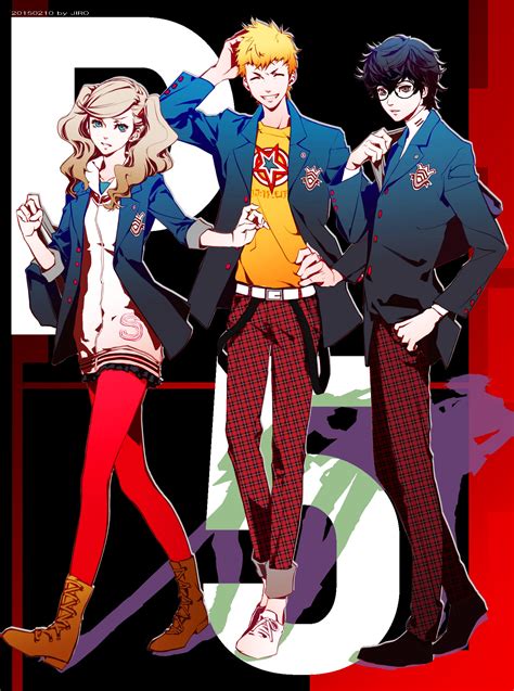 Persona 5 Anne Takamaki Ryuji Sakamoto And Protagonist By Jiro