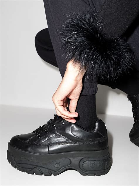 NAKED WOLFE Sporty Chunky Sneakers Black FARFETCH UK